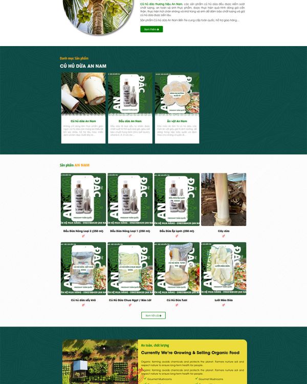 Củ hủ dừa An Nam Bến Tre